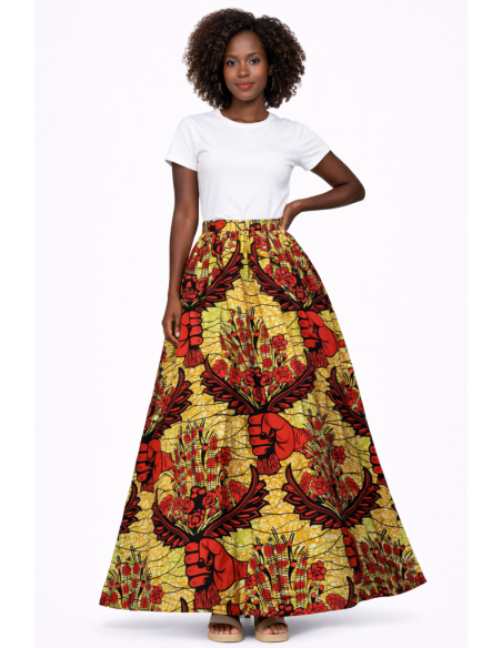 Jupe wax vetement africain