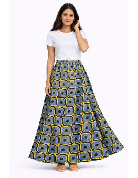 Jupe wax taille haute 2