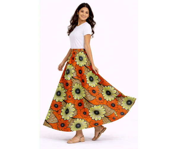 Jupe wax vetement africain