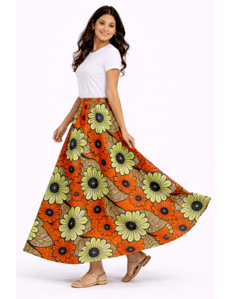 Jupe wax vetement africain