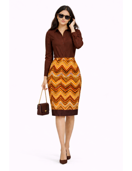 Jupe wax crayon vetement africain