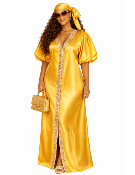 Kaftan satin et brocart