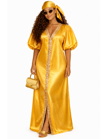 Kaftan satin et brocart