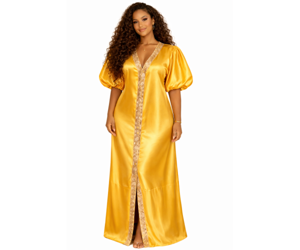 Kaftan satin et brocart