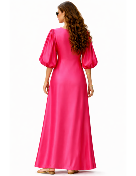 Kaftan satin et brocart broderie 2