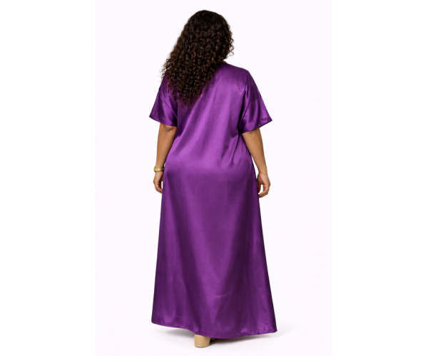 Kaftan satin et brocart fil d'or