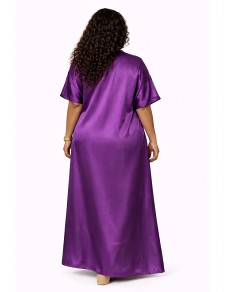 Kaftan satin et brocart fil d'or