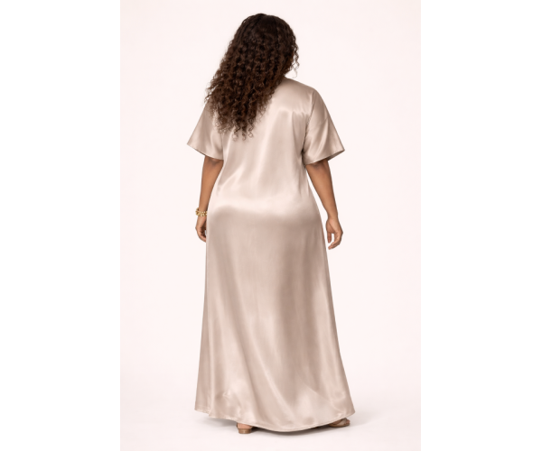 Kaftan satin et brocart fil d'or