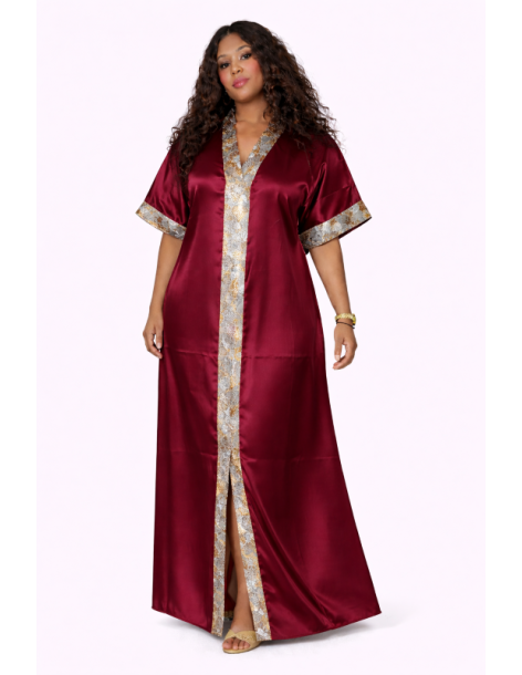 Kaftan satin et brocart fil d'or 2
