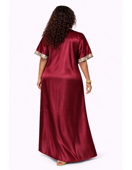 Kaftan satin et brocart fil d'or