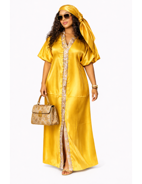 Kaftan satin et brocart