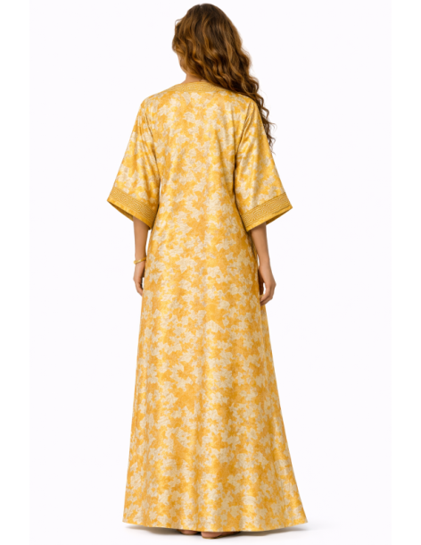 Kaftan satin et brocart strass 2