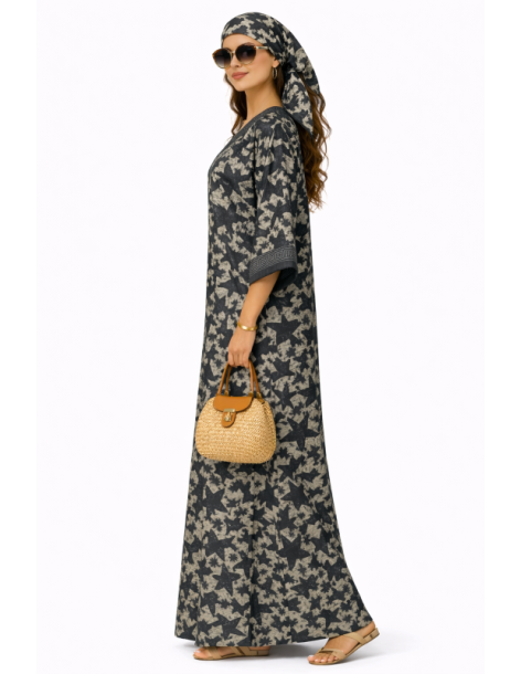 Kaftan satin et brocart