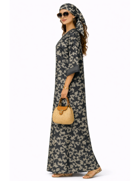 Kaftan satin et brocart