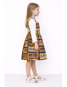 Robe tablier en wax 2