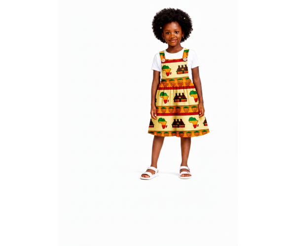 Robe africaine fillette en Wax