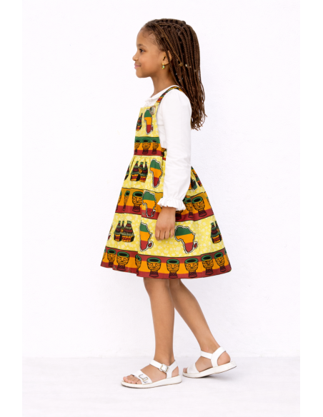 Robe Tablier en motif Wax