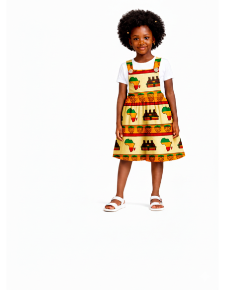 Robe Tablier en motif Wax